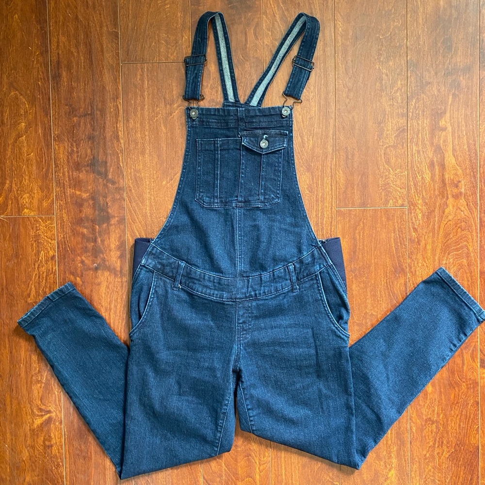 INDIGO BLUE, Motherhood Maternity, dark denim overalls  Sz: XS